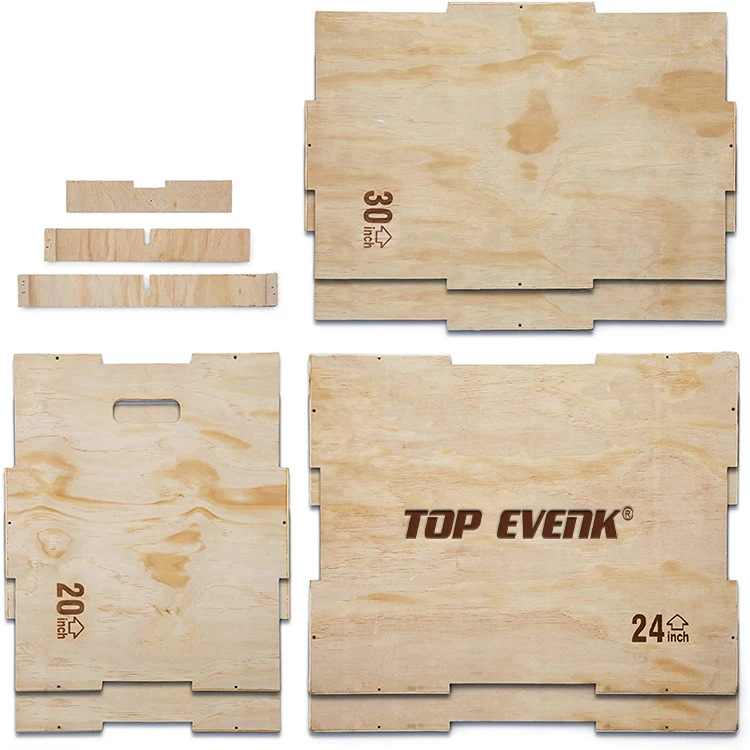 3 in 1 Gym Exercise Plyo Fitness Workout Exercise Wood Plyometric Jump Box