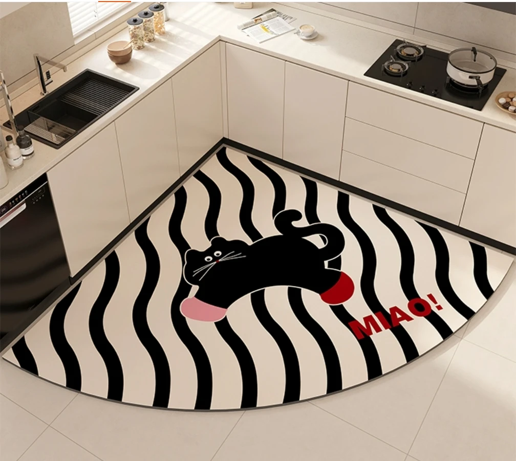 Super Absorbent Floor Mat Quick-Drying Non-Slip PVC Rubber Diatom Mud Bathroom Mats