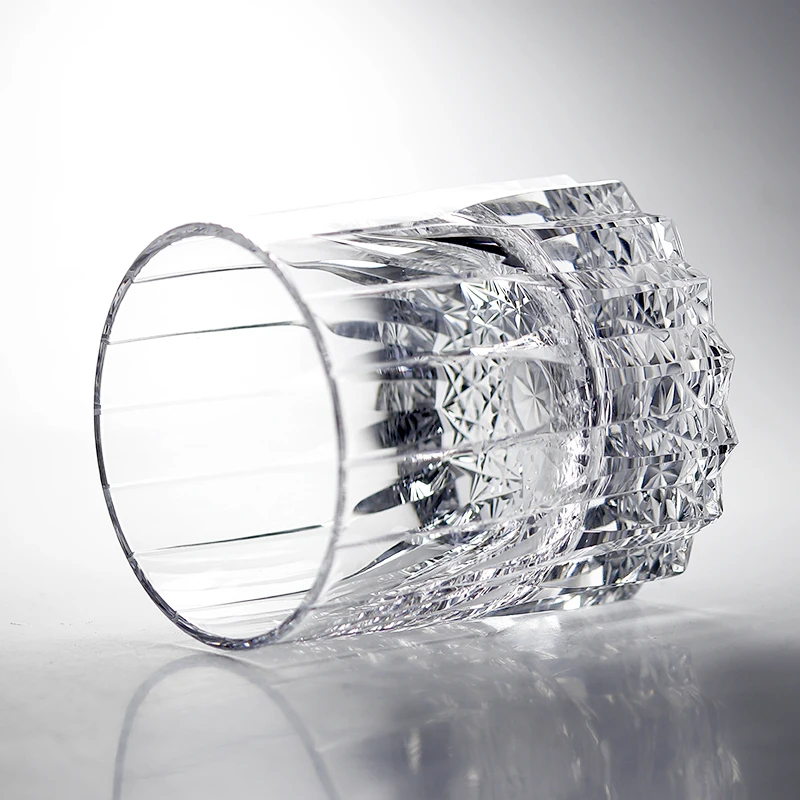 Cheap Price Lead Free Crystal Glass Whiskey Tumbler With Hand Engraving Kaleidoscopic Cocktail Glasses With Gift Box