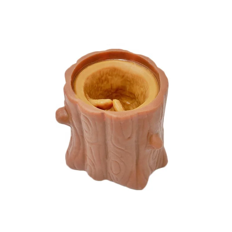 Custom Squirrel Cup TPR Soft Squeeze Squishy Anti Stress Cup Sensory Fidget Squirrel Toy Manufacturer