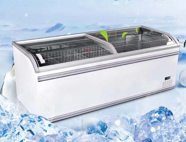 retail cabinet display commercial supermarket dairy refrigerator  island fruit vegetable refrigerator display cooler showcase