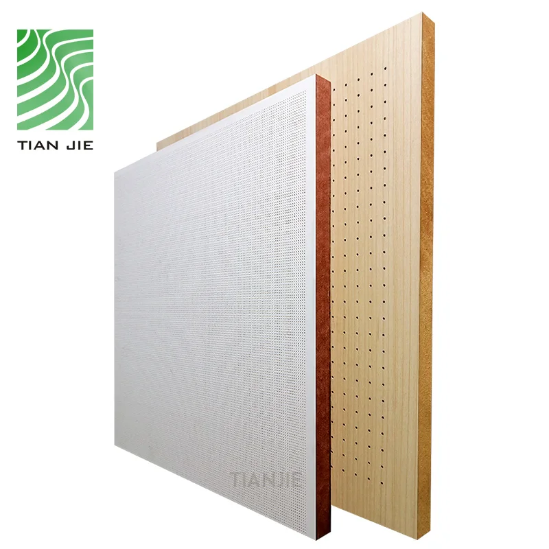 Tianjie Acoustic Panels Mdf Wall Board Wooden Perforated Acoustic Sound Absorbing Panel Acoustic Panel Price