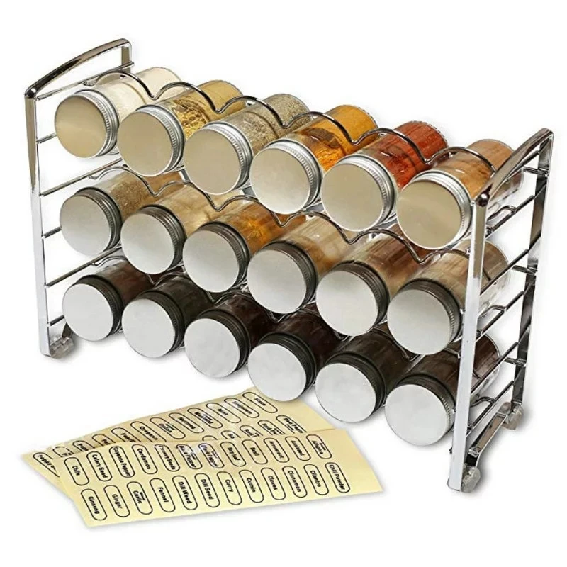 Stainless Steel 50Ml100Ml 8Oz Multi 4 Chamber Glass Spice Jar With Cork Set Bamboo Lid