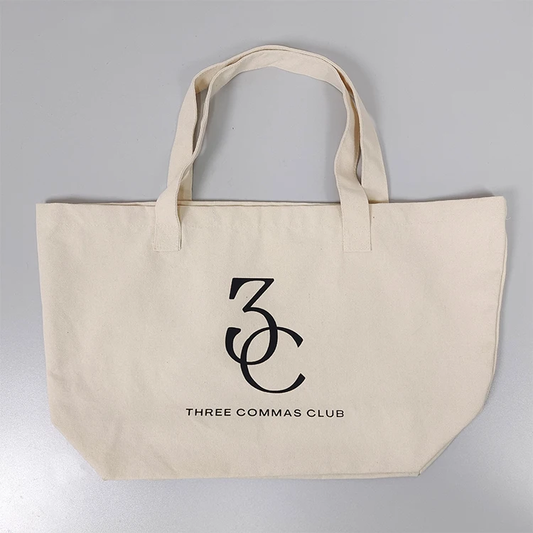 Hot sale high-capacity ordinary printing shopping bag reusable custom large canvas tote bag