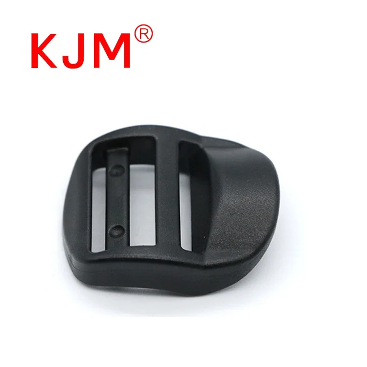 KJM High Quality 25mm Black Plastic Webbing Ladder Lock Buckle Strap Adjuster for Travel Backpack Accessories