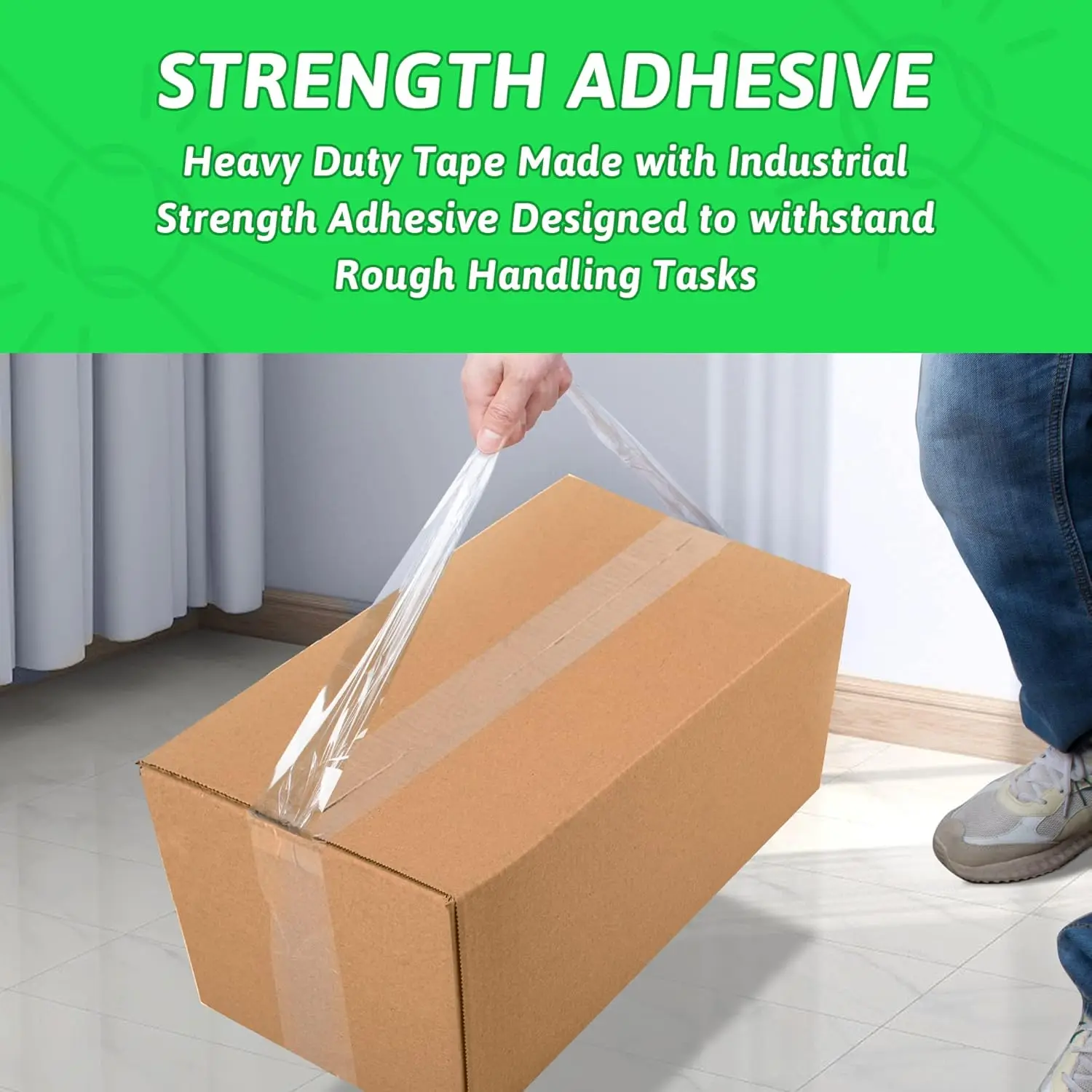 China factory adhesion logo printed strong packing tape for 3 inch dispenser pack for heavy duty package