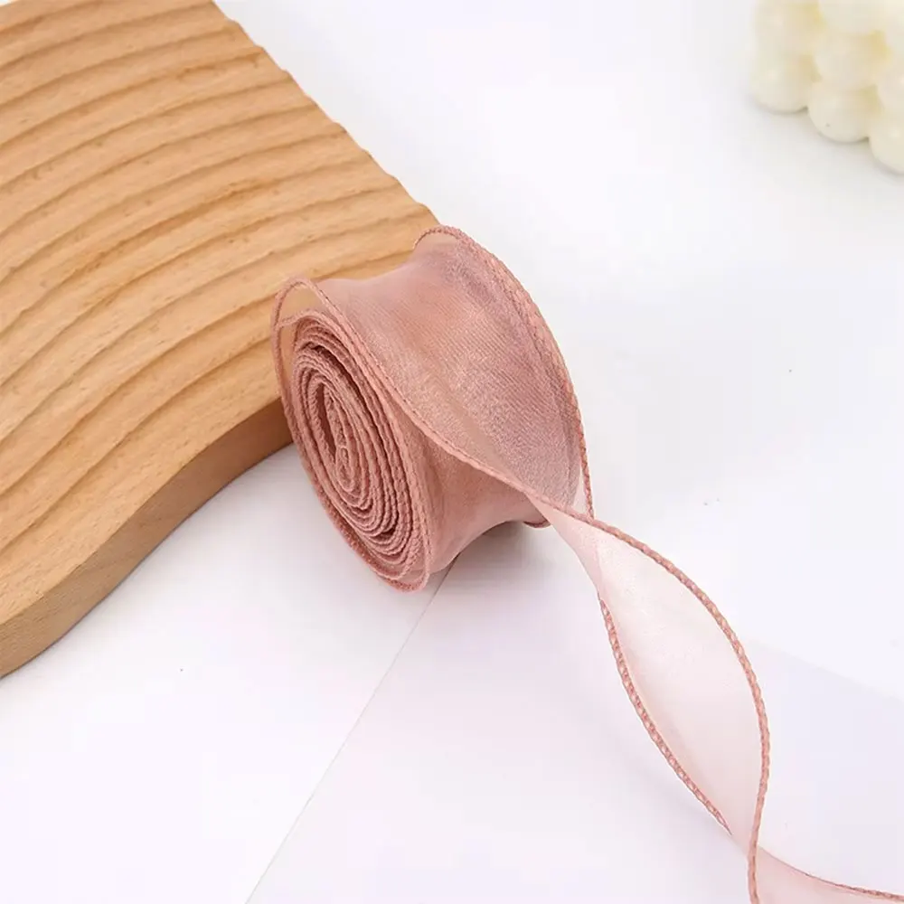 INUNION Ribbon Organza Sheer Ribbon 4cm x 10Yd in Total Handmade Eco-Friendly Fabric Ribbons for Gift Wrapping