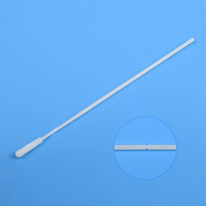 
 Одноразовый нейлоновый флокирующий вискозный флокирующий стерильный индивидуальный упаковочный нилон флокирующий назофаринный тампон  