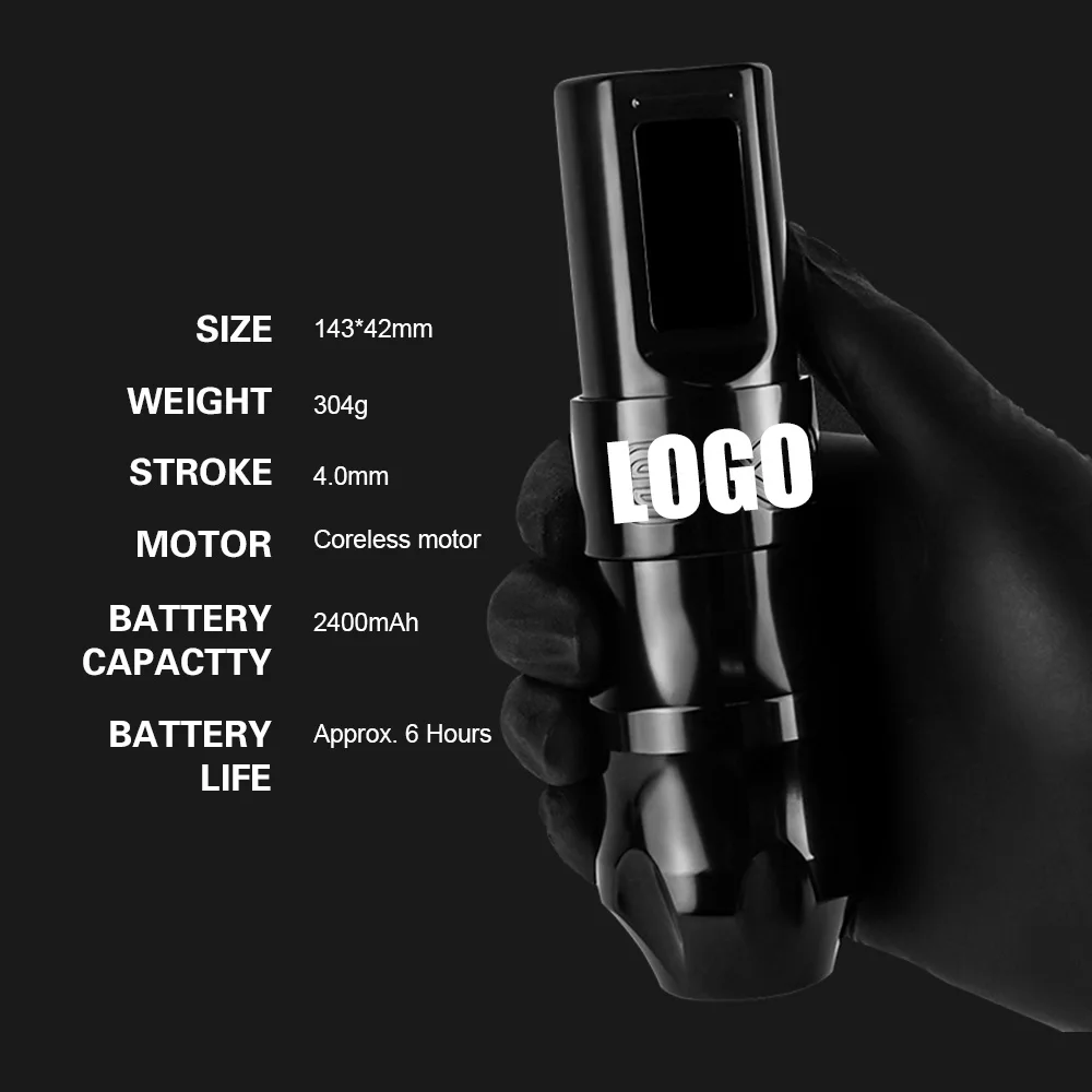 Custom Logo Cordless Adjustable Stroke FLUX FK Iron Max Mini Gun Professional Wireless Tattoo Machine Pen for Sale Beginners