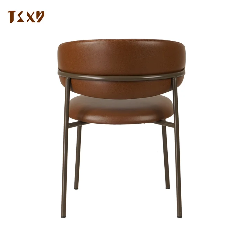 Commercial Furniture Light Luxury Style Metal Frame Chair For Restaurant Hotel Room Dining Bar Table And Chair Set