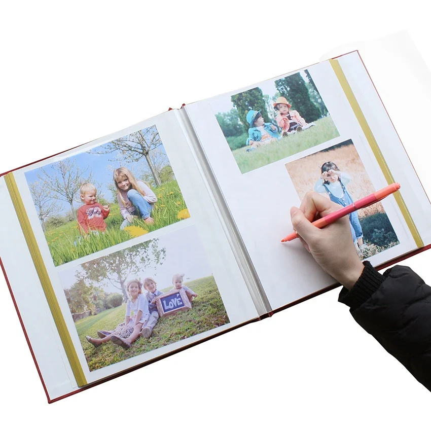 Photo Album self adhesive DIY Scrapbook 5x7 40 Pages 802 pictures linen cloth cover screw post bound album