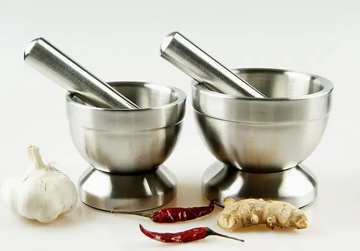 Durable Stainless Steel Pestle Herb & Spice Tools Spice & Nut Grinders Mortar and Pestle Eco-friendly CE / EU Stocked Metal LFGB