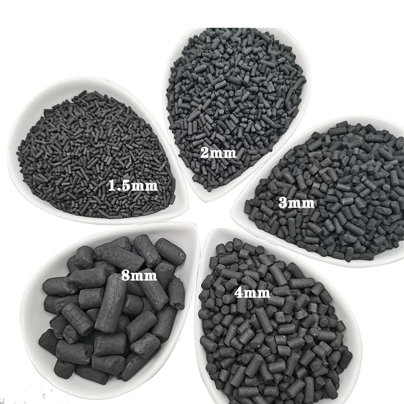Petrochemical Catalyst Carrier Activated Carbon 4 mm pellets For Petrochemical Industry