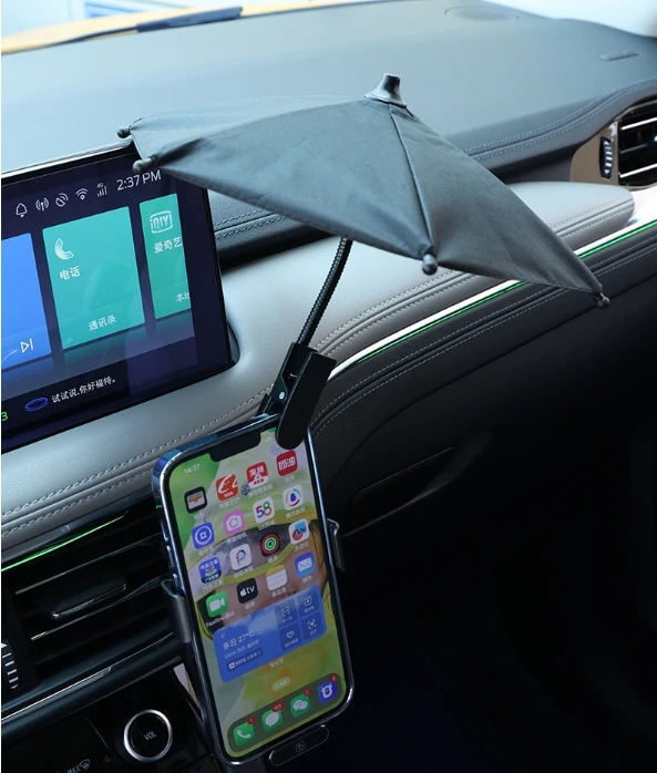Mini Phone Umbrella rain Sun Shad Outdoor Anti-Glare motorcycle block Cute phone Sunshade Holder Umbrella