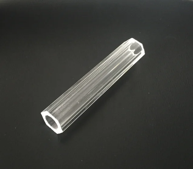 clear profiled hexagon glass tubing
