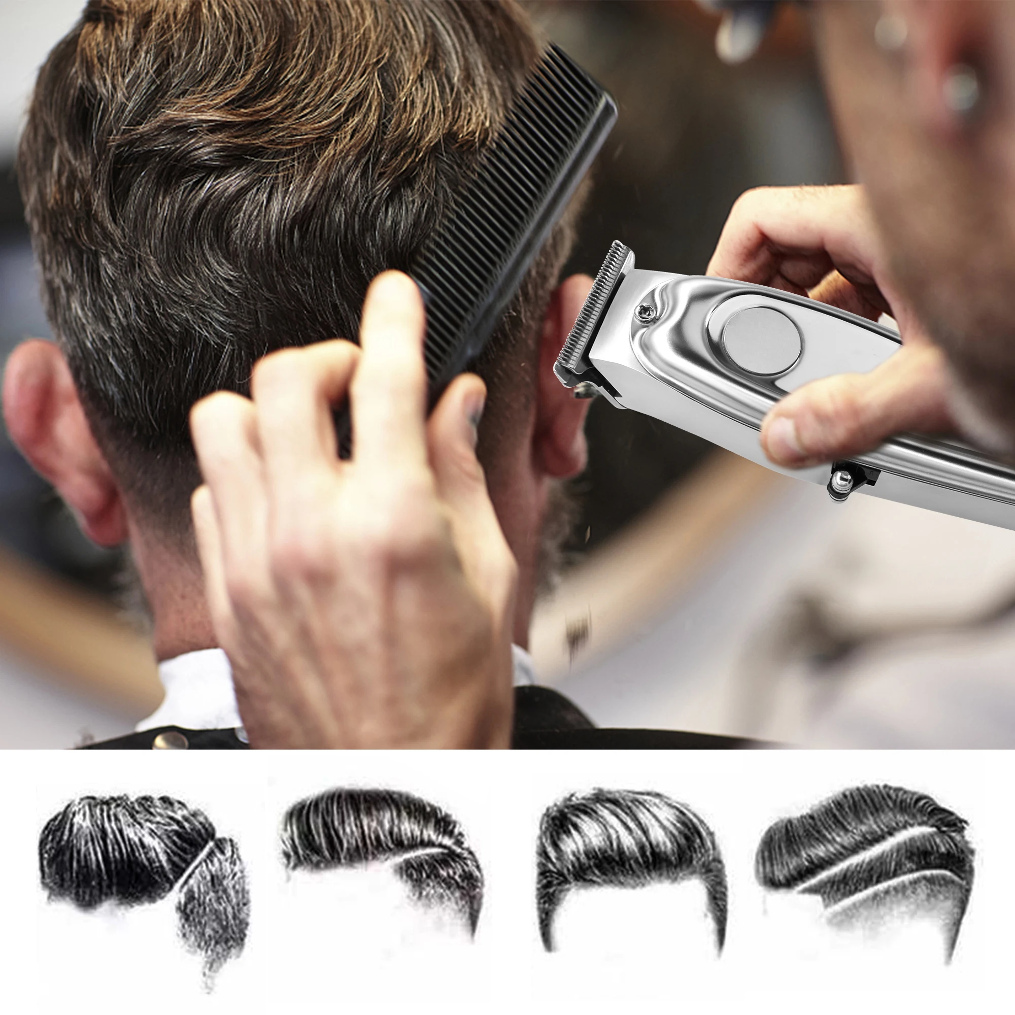 
Hair Trimmer Clippers for Men Hair Cutting Professional Cordless Zero Gapped T-blade Trimmers,hair trimmer rechargeable 