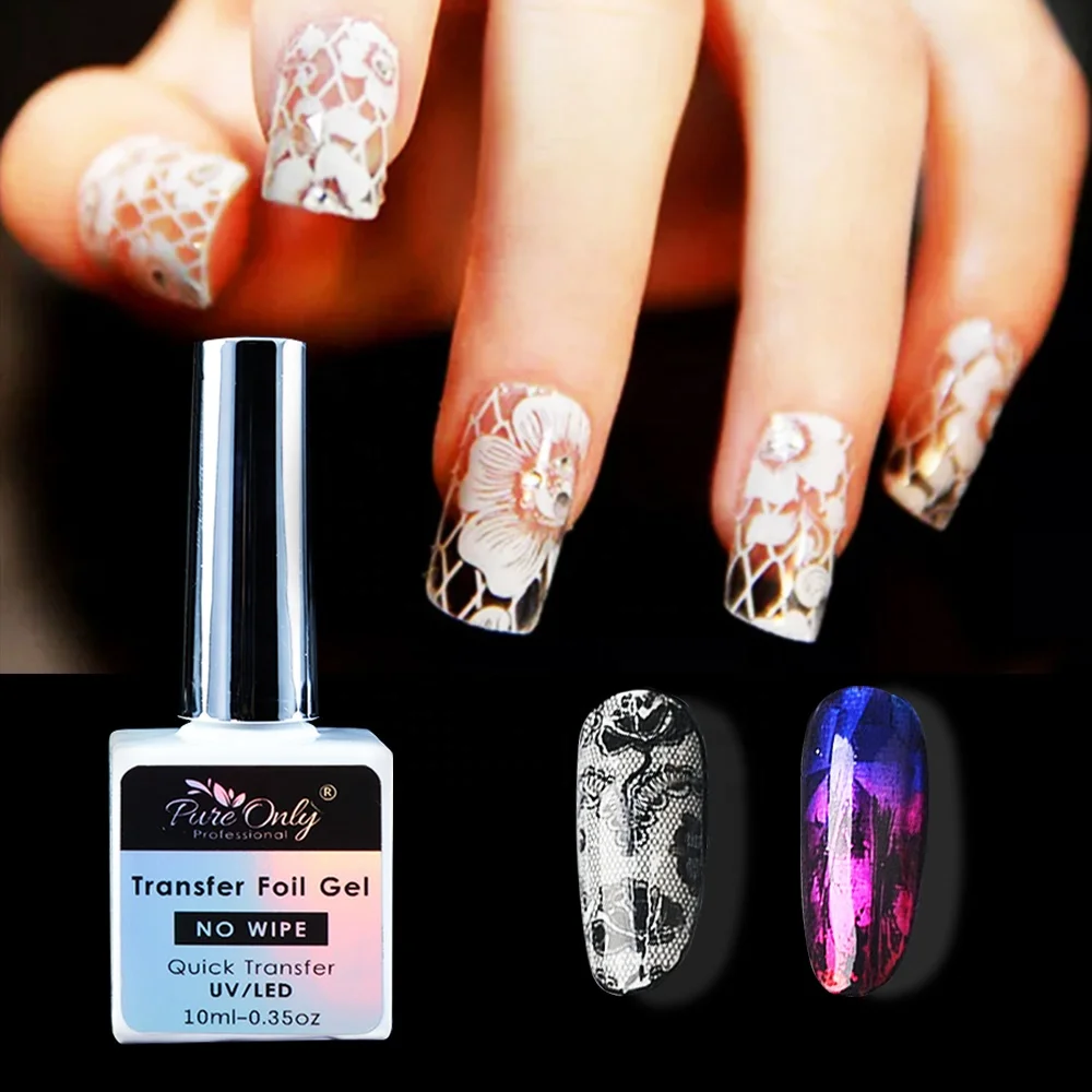 Nail Supplies Gel Nail Art Uv Gel Easily Apply Transfer Foil Uv Led Foil Glue Nail Foil Gel