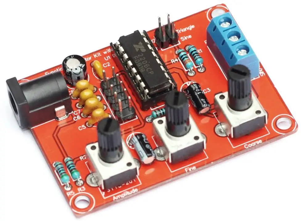 XR2206 High Precision Function Signal Generator DIY Kit Output 1Hz-1MHz Adjustable Frequency meters Amplitude