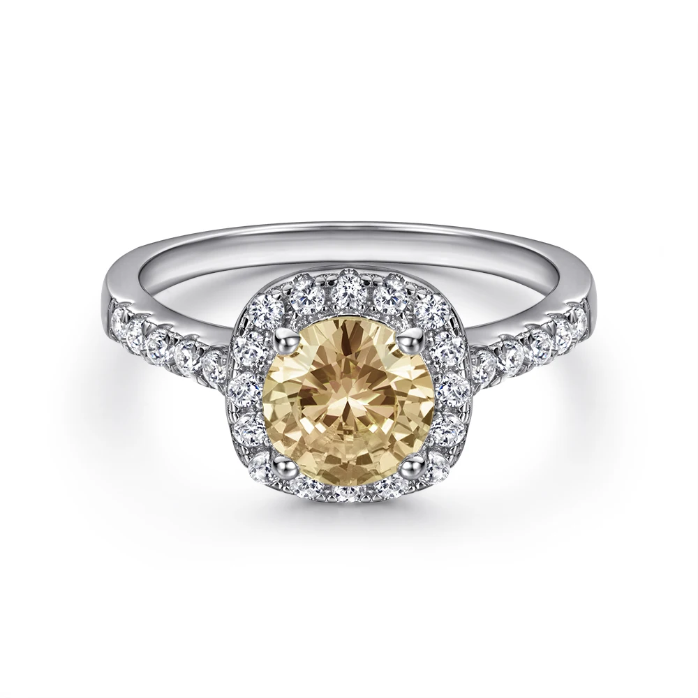 2021 China Custom 925 Sterling Real Gold Plated Ring Sets Women Gemstone Silver Jewelry