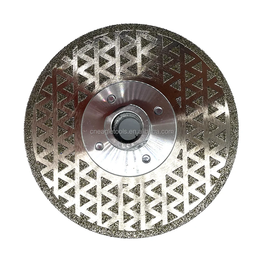 Marble porcelain granite artificial stone electroplated double-sided triangle star high quality diamond cutting disc