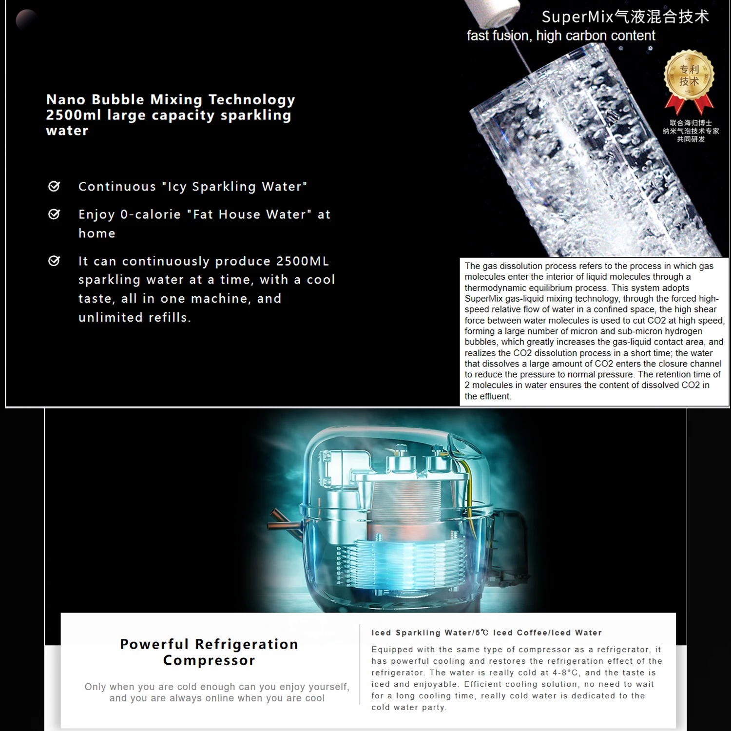 OLANSI NEW 2024 SODA Sparkling CO2 Cold Drink Kitchen Water Fountain Beverage Soda Maker Machine Stream Water Dispenser Factory