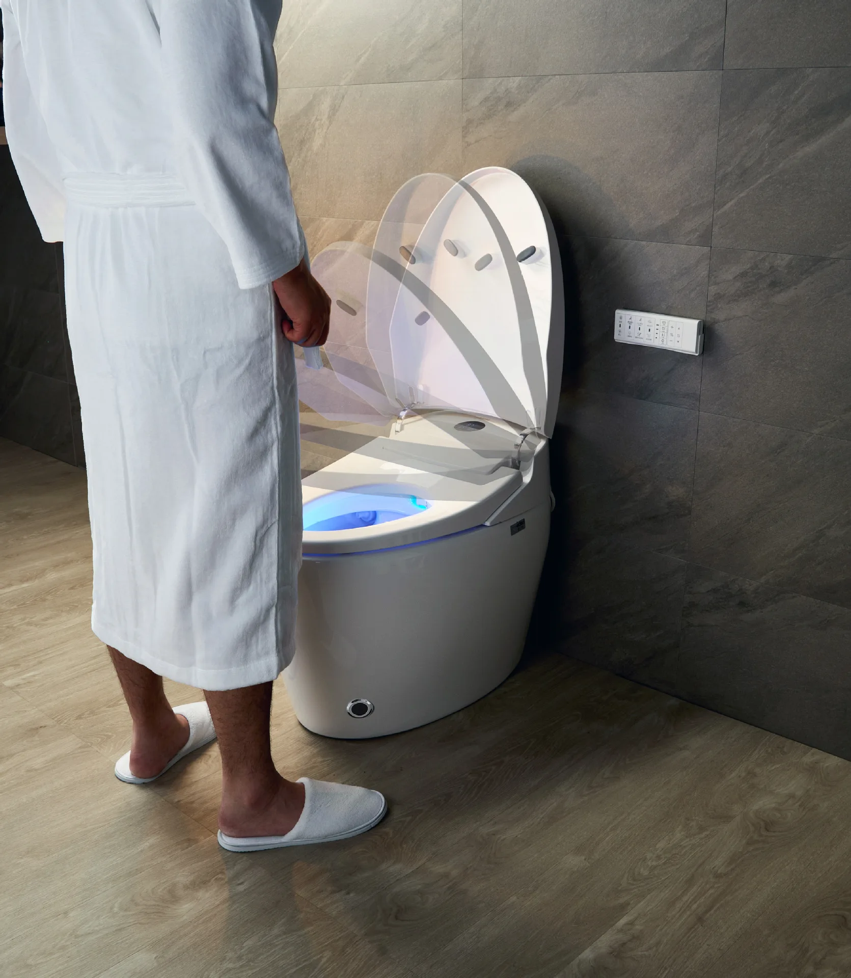 High Quality Bathroom One Piece Wc Modern Ceramic Smart Intelligent Automatic pulse solenoid toilet