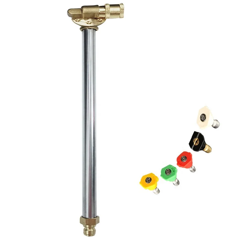 Car Washing 4500 PSI Extension Wand And Tip Nozzles for High Pressure Washer Gun Extended rod Brass Transfer connector