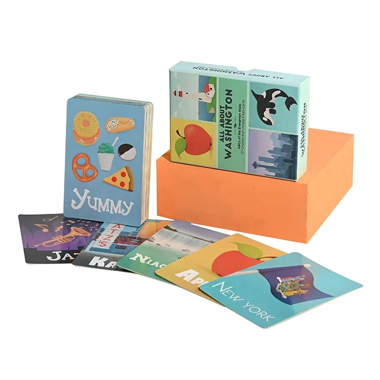 Custom Flash Cards OEM&ODM City Name Flash Cards for Children Learning