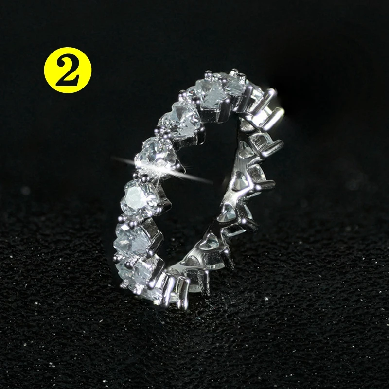 Женские кольцо с бриллиантом сплав стекируемые bling кольца ювелирные изделия из жемчуга для женщин «любящее сердце» бутик