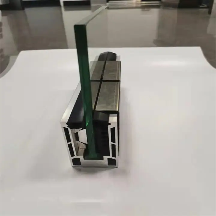 Tempered Balustrade Based Easy Install U Aluminium Channel Base Shoe For Hotel Aluminum Glass Railing Parts