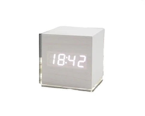 Digital Desk Table Clock LED Wooden Alarm Clock Nightstand  clock
