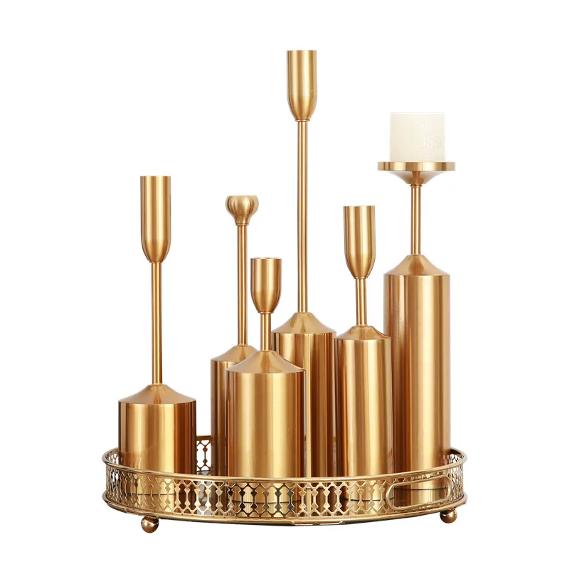 
Modern Nordic creative simple candlestick European dining table candle holder home decoration pieces 