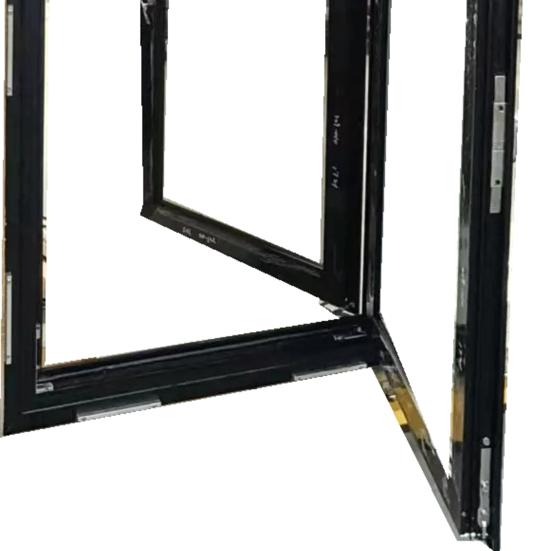 black grille aluminum arch jalousie  double glazed house windows tilt and turn burglar proof window