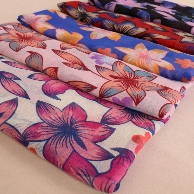 2023 Flower Flower Series Fashion Vintage Balinese Bauhinia Long Scarf