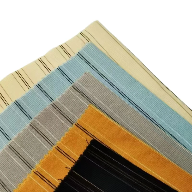 China Textile Printing Shirts Fabric Woven 100% Cotton Striped Corduroy Fabric for Shirt Women And Man