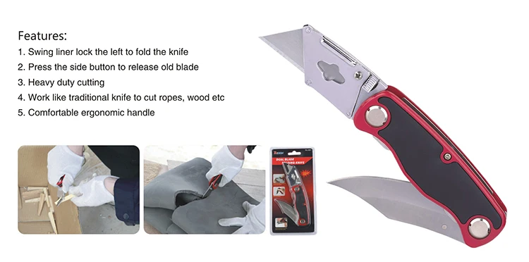 Wholesale portable folding knife lightweight metal folding pocket knife