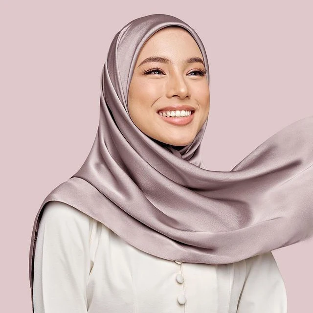 Премиум простой цвет Tudung Bawal мусульманский женский платок шаль шарф текстурированный атласный креп хиджаб