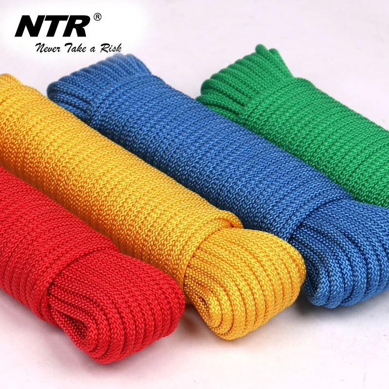Outdoor amusement clothesline camping tent polyester braided rope