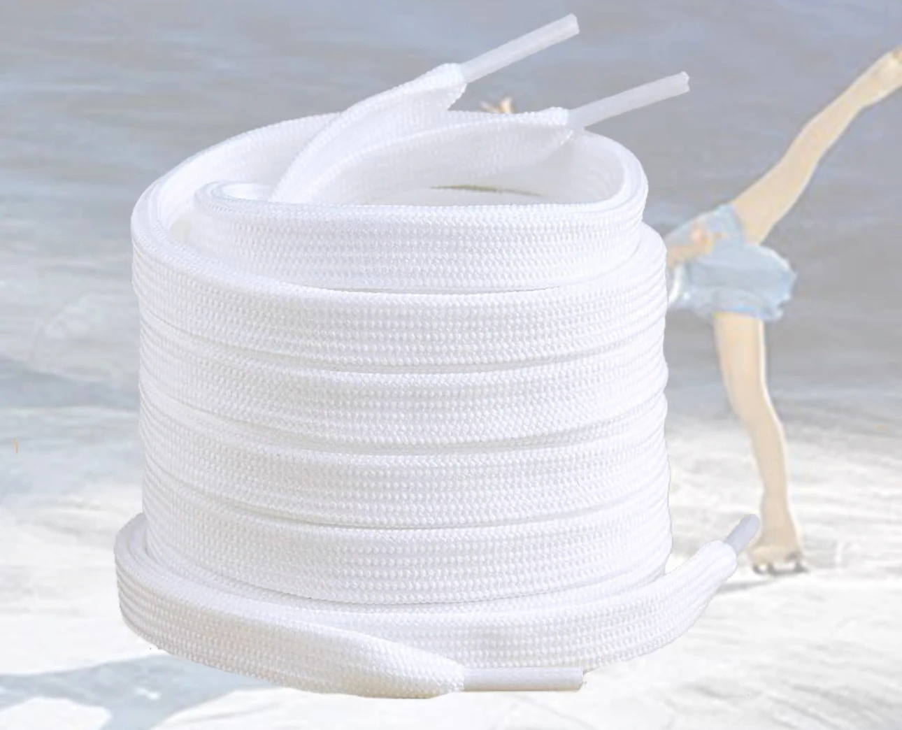 High Quality Custom Polyester Wax/Nowaxed Figure Skating Shoelaces