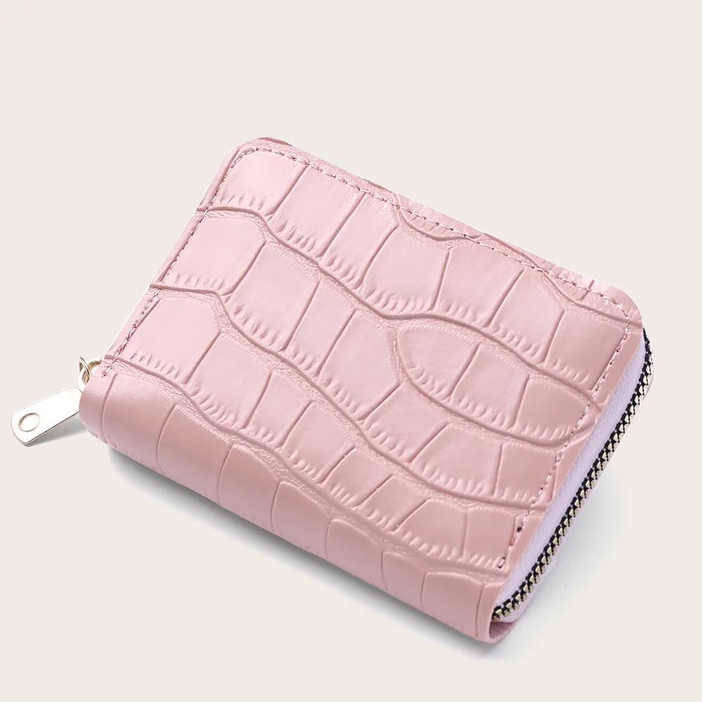 Wholesale card holder wallet women Crocodile multi card holder zipper wallet cardholder