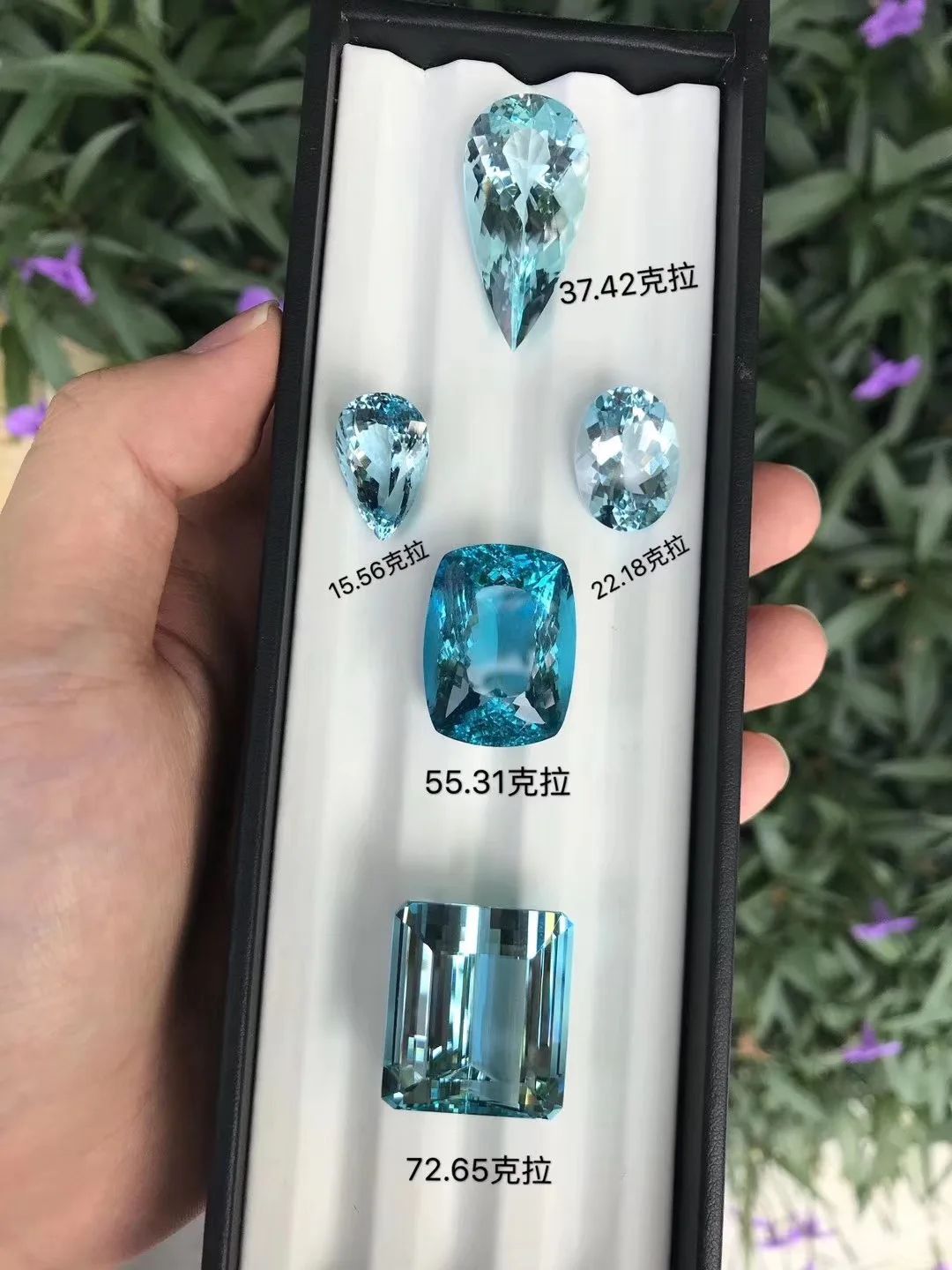 Natural aquamarine bare stone wholesale santa maria aquamarine Brazil Hyland Good workmanship and high cleanliness