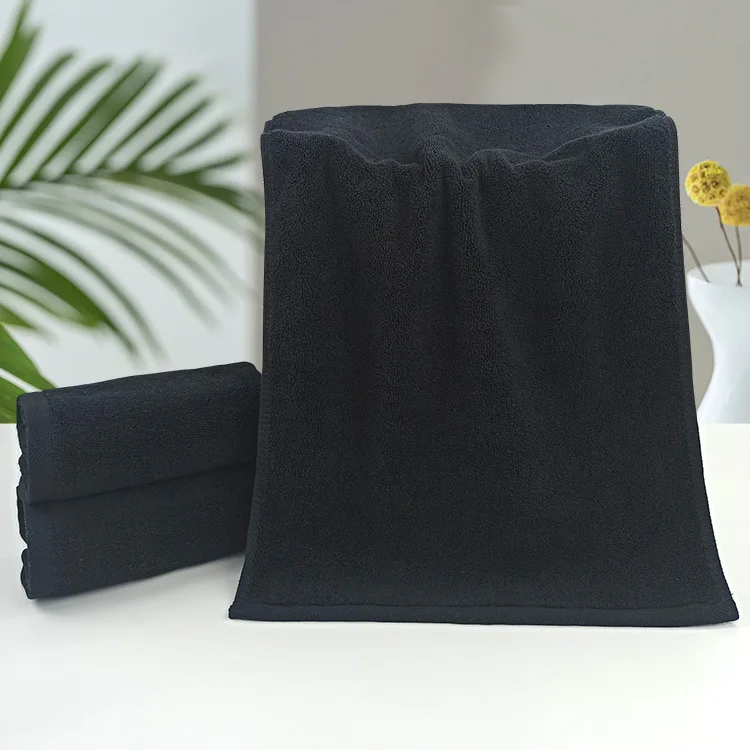 100%cotton Black  spa towel 500GSM