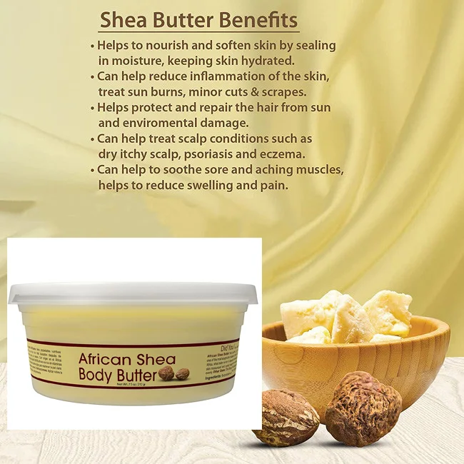 OEM 200g container jar soft shea body butter with  oil for dry skin