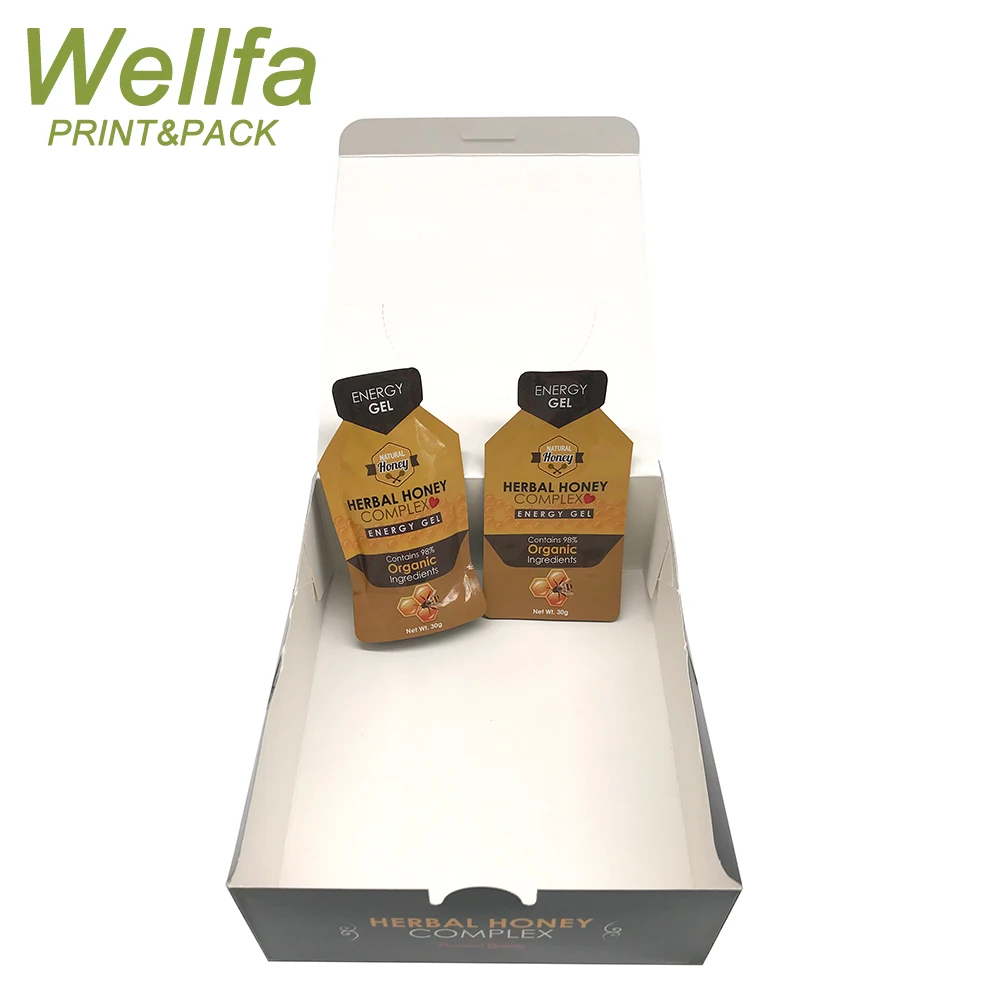 Manufacturer Leak Proof Special Shape Honey Private Label 10ml 15ml 60ml For Liquid Energy Gels Sachet Packaging Pouch Bag
