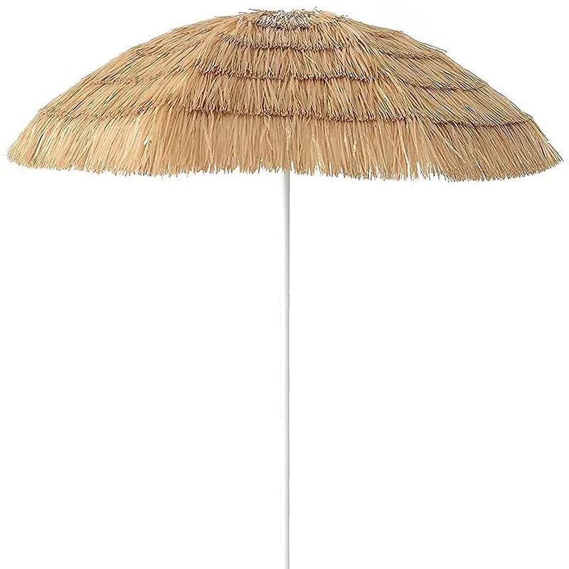 Fine Ocean  Patio Garden Umbrella Straw Sun Shade Boho Beach Umbrella Parasol