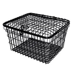 Low-priced multi-color steel reliable rear-mounted bicycle basket dense mesh bottom Tricycle basket + inner tank