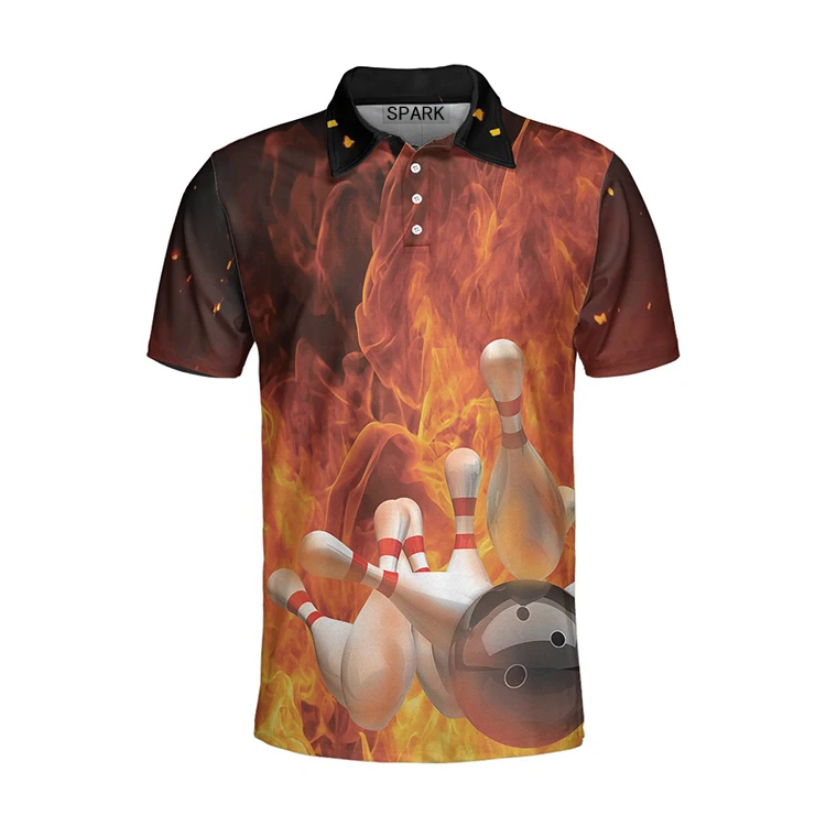 High Quality Breathable Wholesale Bowling Shirts Sublimation Custom Bowling Shirts Polo Shirts