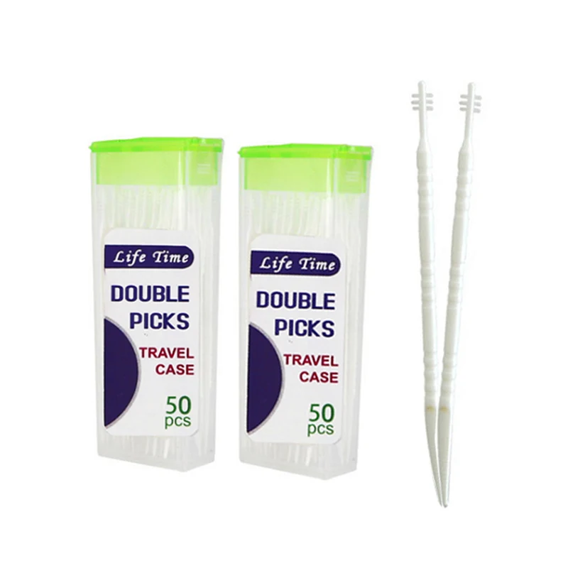 50/60pcs silicone plastic disposable High quality hot sale dental oral care interdental brush tooth pick toothpick