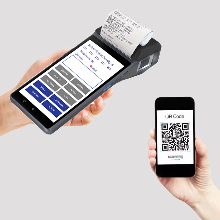 Портативный 4G BT 6 0 дюймов NFC POS портативный сенсорный экран Android терминал с термопринтером Z300
