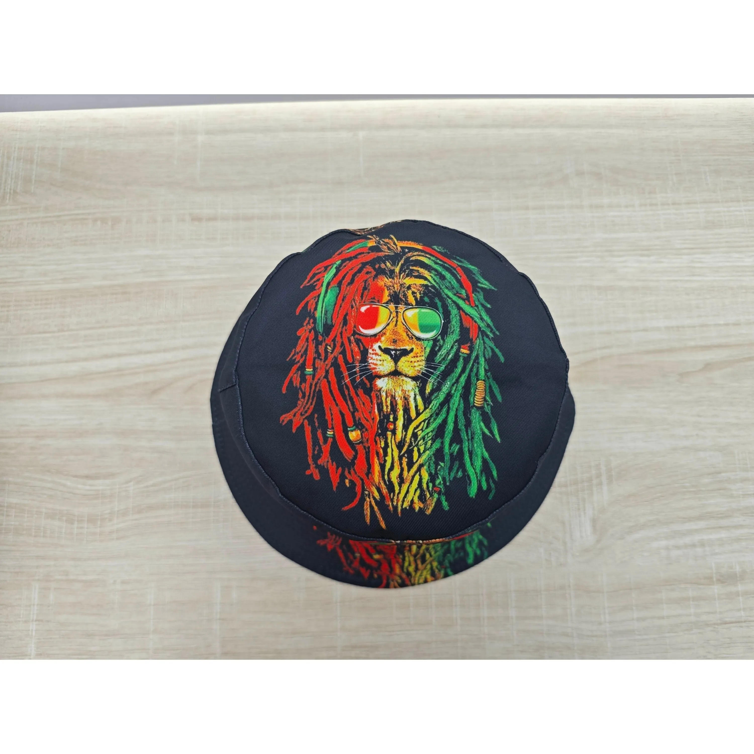 2024 Custom Lion Logo Bucket Hats High Quality Pure Polyester Outdoor Beach CapEmbroidered White Brand Boonie Hats for Summer